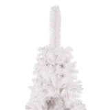 NNEVL Slim Christmas Tree with LEDs&Ball Set White 240 cm