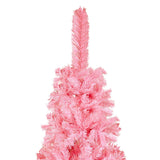 NNEVL Slim Christmas Tree with LEDs&Ball Set Pink 240 cm