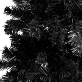 NNEVL Slim Christmas Tree with LEDs&Ball Set Black 240 cm