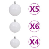 NNEVL Slim Christmas Tree with LEDs&Ball Set Black 240 cm