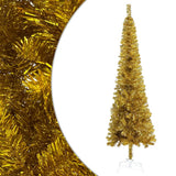 NNEVL Slim Christmas Tree with LEDs&Ball Set Gold 240 cm