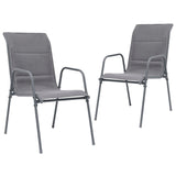 NNEVL 3 Piece Outdoor Dining Set Steel Anthracite