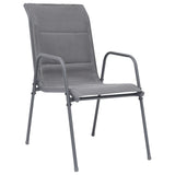 NNEVL 3 Piece Outdoor Dining Set Steel Anthracite