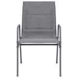 NNEVL 3 Piece Outdoor Dining Set Steel Anthracite