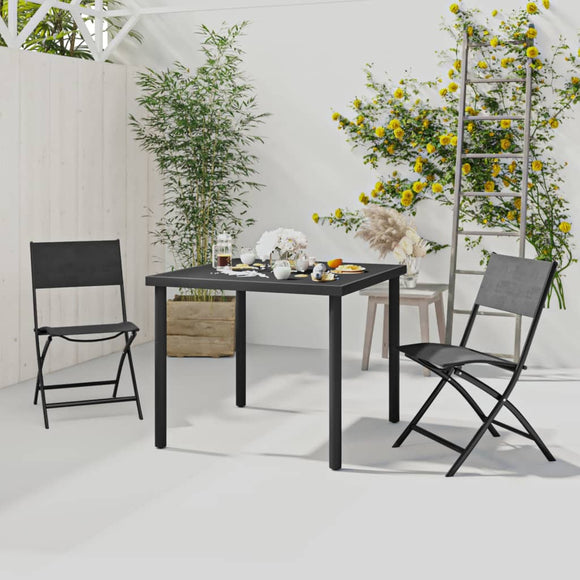 NNEVL 3 Piece Outdoor Dining Set Steel
