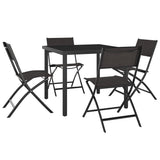 NNEVL 5 Piece Outdoor Dining Set Steel