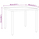 NNEVL 5 Piece Outdoor Dining Set Steel