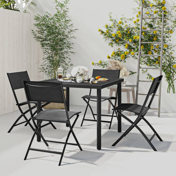 NNEVL 5 Piece Outdoor Dining Set Steel