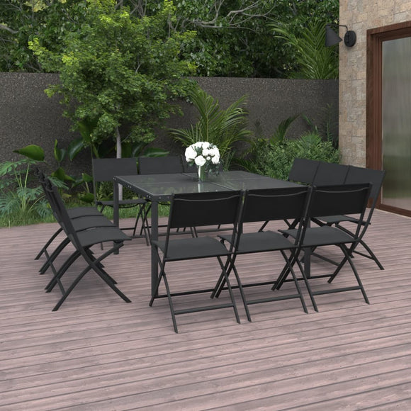 NNEVL 13 Piece Outdoor Dining Set Steel