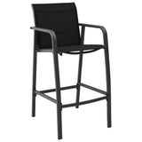 NNEVL 3 Piece Garden Bar Set Black (48120+48116)