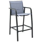 NNEVL 5 Piece Garden Bar Set Black and Grey