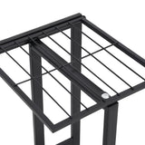 NNEVL 4-Floor Flower Stand 43x22x76 cm Black Metal