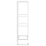 NNEVL 4-Floor Flower Stand 43x22x76 cm White Metal