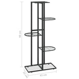 NNEVL 5-Floor Flower Stand 43x22x98 cm Black Metal