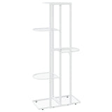 NNEVL 5-Floor Flower Stand 43x22x98 cm White Metal