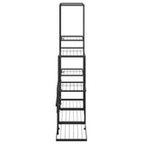 NNEVL Flower Stand 94.5x25x88 cm Black Metal