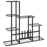 NNEVL Flower Stand 94.5x25x88 cm Black Metal