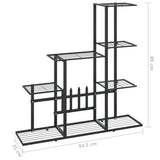 NNEVL Flower Stand 94.5x25x88 cm Black Metal