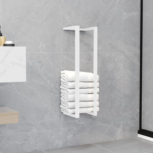 NNEVL Towel Rack White 12.5x12.5x60 cm Steel