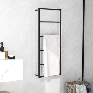 NNEVL Towel Rack Black 45x10x115 cm Steel