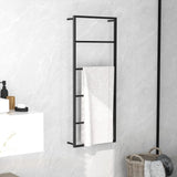 NNEVL Towel Rack Black 45x10x115 cm Steel