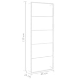 NNEVL Towel Rack White 45x10x115 cm Steel