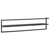 NNEVL Towel Rack Black 95x25x22 cm Iron
