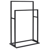 NNEVL Freestanding Towel Rack Black 48x24x78.5 cm Iron