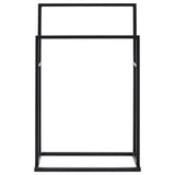 NNEVL Freestanding Towel Rack Black 48x24x78.5 cm Iron