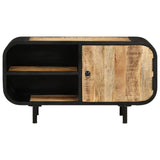 NNEVL TV Cabinet 90x30x48 cm Rough Mango Wood