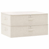 NNEVL Storage Boxes 2 pcs Fabric 70x40x18 cm Cream