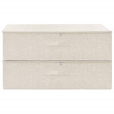 NNEVL Storage Boxes 2 pcs Fabric 70x40x18 cm Cream