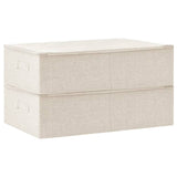 NNEVL Storage Boxes 2 pcs Fabric 70x40x18 cm Cream