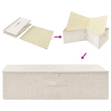 NNEVL Storage Boxes 2 pcs Fabric 70x40x18 cm Cream