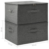 NNEVL Storage Boxes 2 pcs Fabric 43x34x23 cm Anthracite