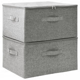 NNEVL Storage Boxes 2 pcs Fabric 43x34x23 cm Grey