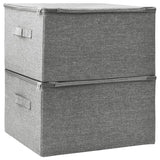 NNEVL Storage Boxes 2 pcs Fabric 43x34x23 cm Grey