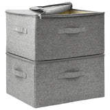 NNEVL Storage Boxes 2 pcs Fabric 43x34x23 cm Grey