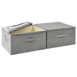 NNEVL Storage Boxes 2 pcs Fabric 43x34x23 cm Grey
