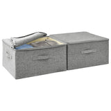 NNEVL Storage Boxes 2 pcs Fabric 43x34x23 cm Grey