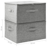NNEVL Storage Boxes 2 pcs Fabric 43x34x23 cm Grey