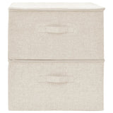 NNEVL Storage Boxes 2 pcs Fabric 43x34x23 cm Cream
