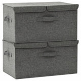 NNEVL Storage Boxes 2 pcs Fabric 50x30x25 cm Anthracite