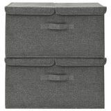 NNEVL Storage Boxes 2 pcs Fabric 50x30x25 cm Anthracite