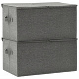 NNEVL Storage Boxes 2 pcs Fabric 50x30x25 cm Anthracite