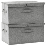 NNEVL Storage Boxes 2 pcs Fabric 50x30x25 cm Grey