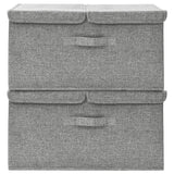 NNEVL Storage Boxes 2 pcs Fabric 50x30x25 cm Grey