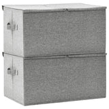 NNEVL Storage Boxes 2 pcs Fabric 50x30x25 cm Grey