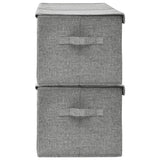NNEVL Storage Boxes 2 pcs Fabric 50x30x25 cm Grey