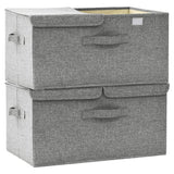 NNEVL Storage Boxes 2 pcs Fabric 50x30x25 cm Grey